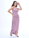 Lavender Satin dress with jacket