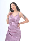 Lavender Satin dress with jacket