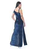 Dark Blue codroy velvet dress