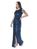 Dark Blue codroy velvet dress