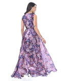 Flower print organza dress