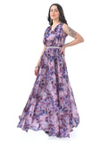 Flower print organza dress