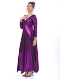 Purple metallic dress