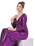 Purple metallic dress