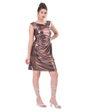 Light Brown Mettalic dress