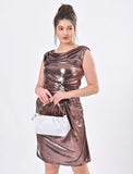 Light Brown Mettalic dress