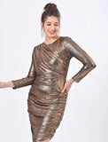 Golden Mettalic Zipper dress