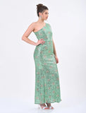 Light Green one Shoulder sequin dress