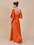 Orange Satin dress