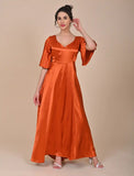 Orange Satin dress