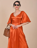 Orange Satin dress