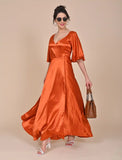 Orange Satin dress